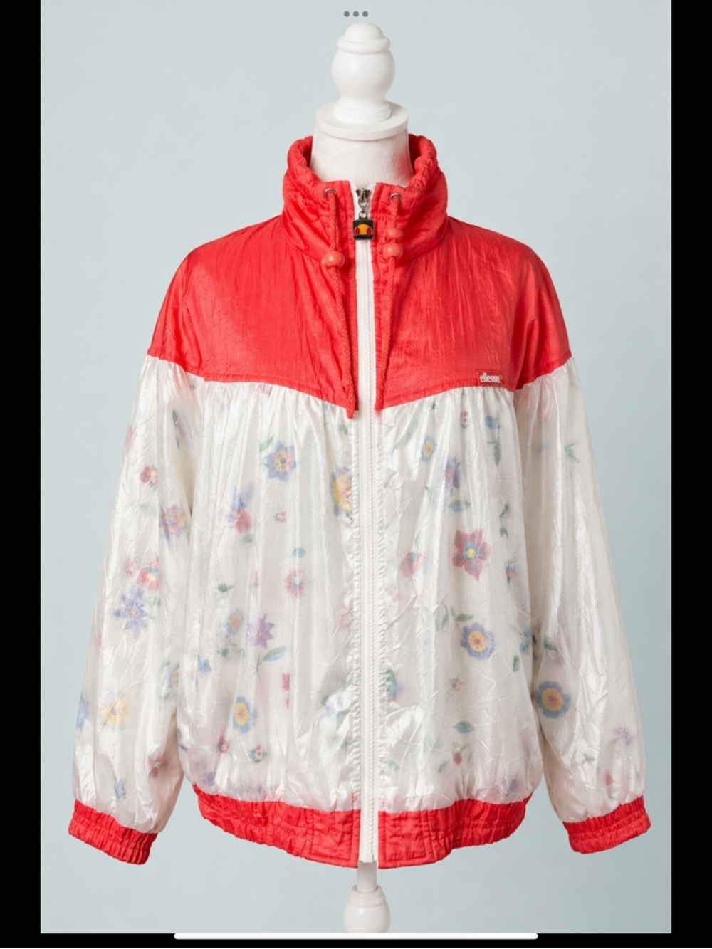 Vintage Ellesse 80s 90s Floral Windbreaker Jacket M Pristine